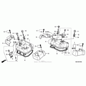 Схема вузла: Клапанна кришка для Honda VT750 Shadow Aero