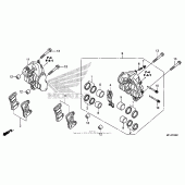 Схема узла: Передний тормозной суппорт для Honda CBR600 CBR600RR