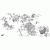Схема узла: Головка цилиндра (fr.) для Honda VT750 Shadow Spirit