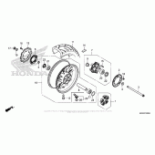 Схема узла: Заднее колесо для Honda NC700