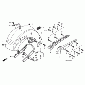 Схема вузла: Заднє крило для Honda VTX1300