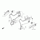 Схема узла: Боковой обтекатель для Honda ST1100 Pan-European Police