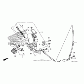 Схема вузла: Передній гальмівний циліндр для Honda CRF450 CRF450X