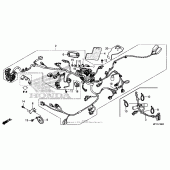 Схема узла: Wire harness + horn для Honda VT1300 Sabre