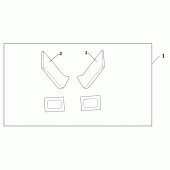 Схема вузла: Knee pad set для Honda NT700 Deauville