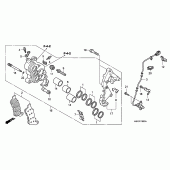 Схема узла: Передний тормозной суппорт (R.) (CBF600SA8/NA8) для Honda CBF600