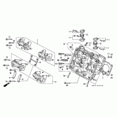 Схема вузла: Головка циліндра (FRONT) для Honda VFR400