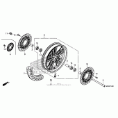 Схема узла: Передние колесо для Honda CTX1300