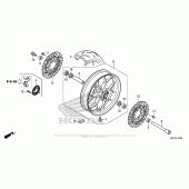 Схема вузла: Переднє колесо для Honda CBR600