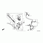 Схема узла: Передний тормозной цилиндр для Honda VT750 Shadow Spirit