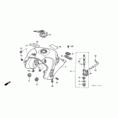 Схема вузла: Паливний бак для Honda NX650 Dominator