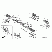 Схема вузла: Підніжки (VT1100C) для Honda VT1100 Shadow