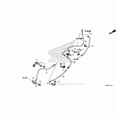 Схема вузла: Задній гальмівний шланг (Abs) для Honda GL1800 Gold Wing Valkyrie