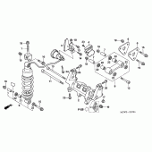 Схема вузла: Задня підвіска (VFR800A) для Honda VFR800 VFR