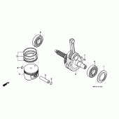 Схема узла: Поршень и Коленчатый вал для Honda FX650 Vigor