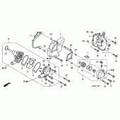 Схема вузла: Водяний насос для Honda CBF1000