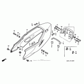Схема вузла: Задній обтічник для Honda CBR1100XX Blackbird