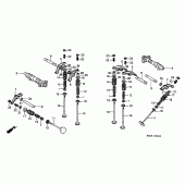 Схема вузла: Шток і Клапан для Honda VT600 Shadow VLX Deluxe