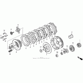 Схема вузла: Зчеплення для Honda XR250