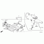 Схема вузла: Система вентиляції бака для Honda CBR1000 CBR1000RR Fireblade