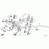 Схема узла: Руль 1 для Honda VT750 Shadow Aero