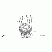 Схема вузла: Циліндр для Honda XR400