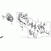 Схема узла: Передний тормозной суппорт для Honda CBR1000 CBR1000F Hurricane