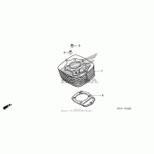 Схема узла: Цилиндр для Honda CRF230 CRF230F