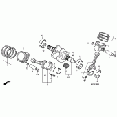 Схема вузла: Колінчастий вал & Поршень для Honda XL1000V Varadero