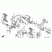 Схема узла: Подножки для Honda VFR800 VFR