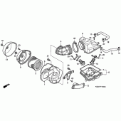 Схема вузла: Повітряний фільтр для Honda VT125 Shadow