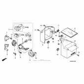 Схема узла: Боковой обтекатель для Honda VT750 Shadow Spirit