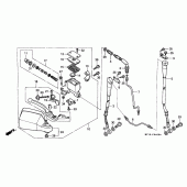 Схема узла: Передний тормозной цилиндр для Honda XRV750 Africa Twin