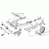 Схема узла: Swing arm/chain case для Honda CMX250 Rebel