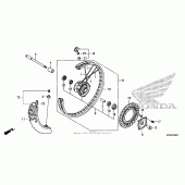 Схема вузла: Переднє колесо для Honda CRF230 CRF230F