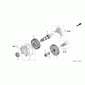 Схема узла: Ремкомплект главной пары дифференциала для Honda ST1300 Pan-European