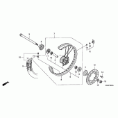 Схема вузла: Переднє колесо для Honda CRF150 CRF150RB