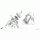 Схема вузла: Повітряний фільтр для Honda CRF450 CRF450R