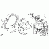 Схема вузла: Передній обтічник для Honda XL1000V Varadero