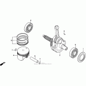 Схема вузла: Колінчастий вал для Honda XR650