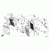 Схема вузла: Радіатор для Honda CRF250 CRF250R