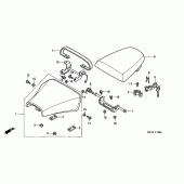 Схема вузла: Сидіння (CBR900RRY, 1 / RE1) для Honda CBR900RR CBR929RR Fireblade