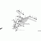 Схема вузла: Верхня траверса & Кліпон керма для Honda VT1300 Fury