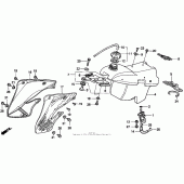 Схема узла: Топливный бак для Honda CR250