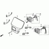 Схема вузла: Фара для Honda XR600