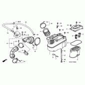 Схема вузла: Повітряний фільтр для Honda VT1100 Shadow Sabre