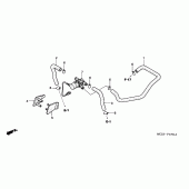 Схема вузла: Система вентиляція картера для Honda CB900 Hornet
