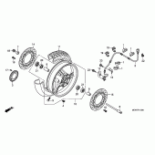 Схема узла: Передние колесо для Honda NT700 Deauville