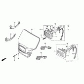 Схема узла: Фара (CM/DK/U) для Honda XR250