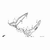 Схема вузла: Бічний обтічник для Honda CBR600 CBR600F